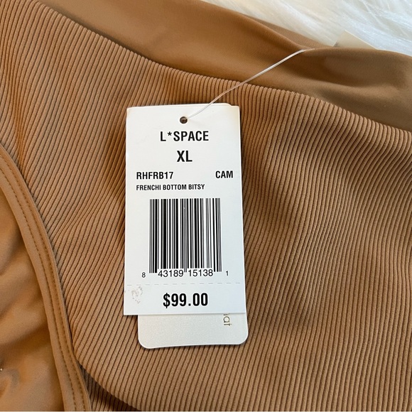 NEW l*space Frenchi Bottom Ribbed Camel Bitsy Cut - Picture 3 of 5